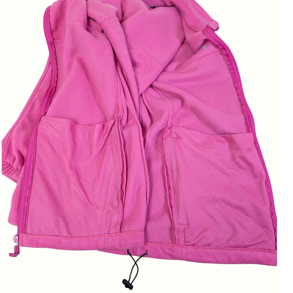 Columbia Medium Pink Fleece Full Zip Cozy Jacket w/ Zipper Pockets & Cinch Waist - Picture 8 of 15